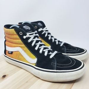 Vans SK8-HI Pro Fade Black Orange Hi Top Sneakers Size Mens 9.5